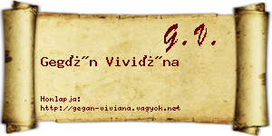 Gegán Viviána névjegykártya